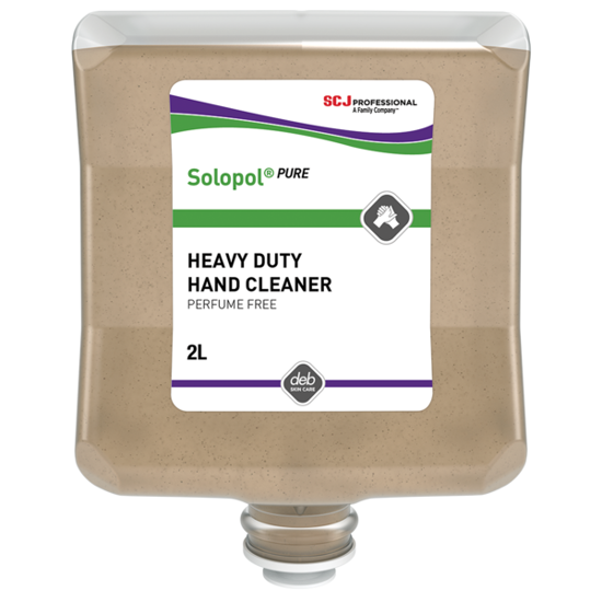 Solopol PURE Heavy Duty Hand Cleaner 2L, a powerful, solvent-free formula designed for industrial and food industry hygiene.