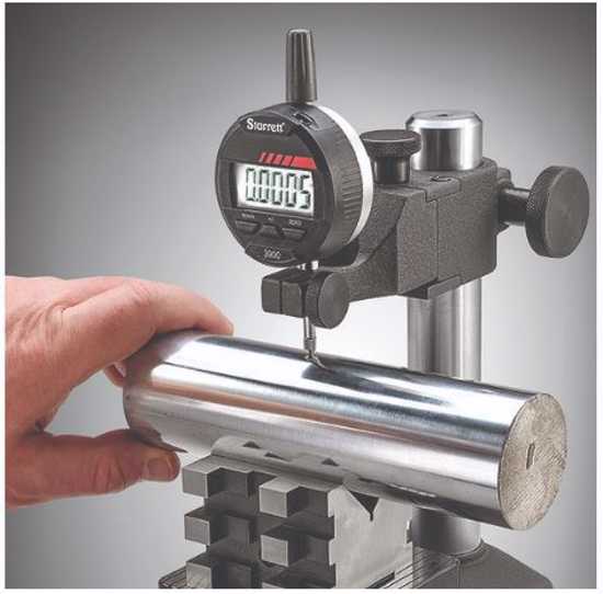 Starrett Electronic Digital Indicator 3900-5 with 12.5mm range, 0.01mm resolution, LCD display, and versatile back attachments.