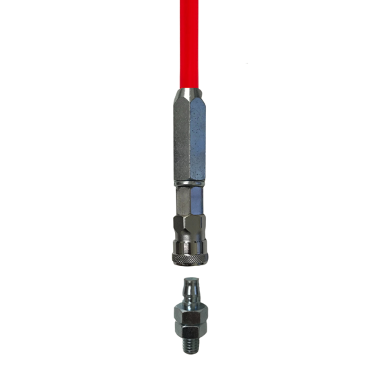 High-visibility 2.0m vehicle safety flag on a fibreglass rod, available in red or yellow, ideal for towing and transport safety.