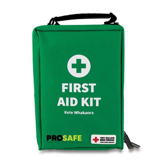 Compact Prosafe Travel First Aid Kit in durable fabric, designed for quick access to essential supplies on the go.