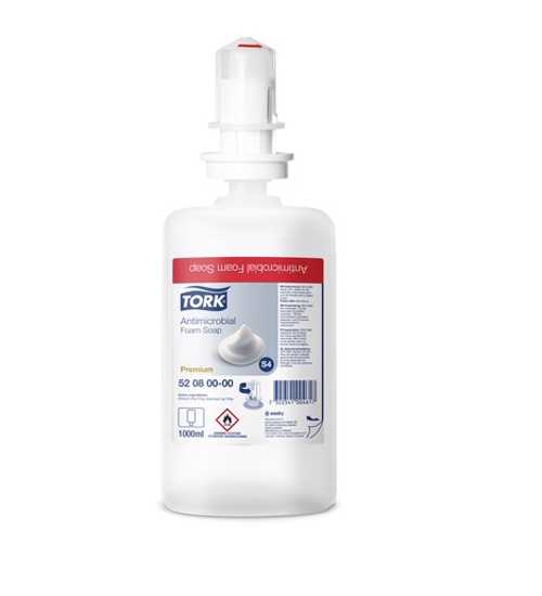 Tork S4 Antimicrobial Foam Soap Refill-1000ml-Order Unit = Each