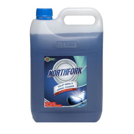 Northfork Toilet Bowl and Urinal Cleaner 5L, eco-friendly formula for powerful cleaning and disinfecting in bathrooms.