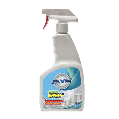 Northfork General Bathroom Cleaner 750ml, a powerful, eco-friendly solution for cleaning and sanitizing various bathroom surfaces.