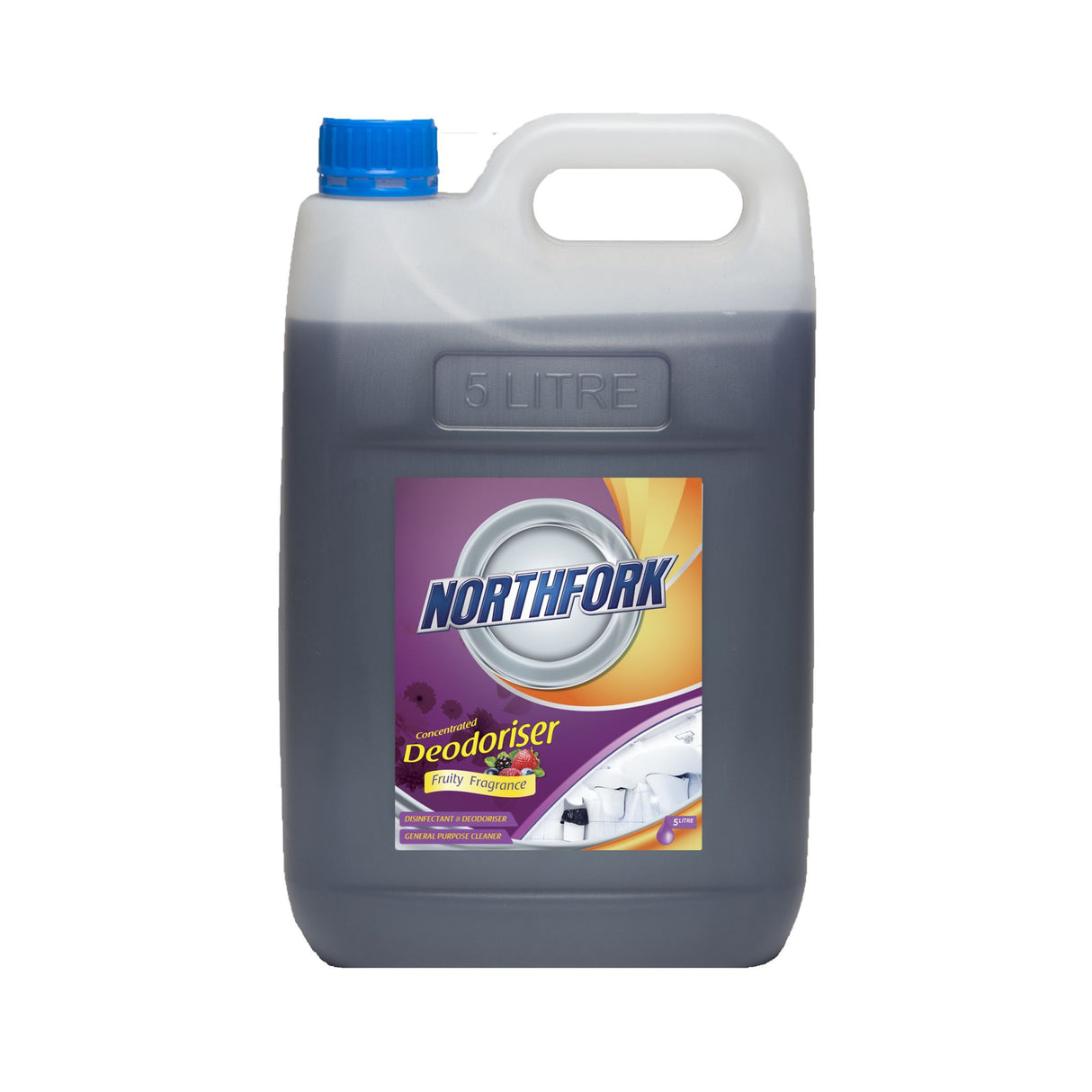 Northfork 5L concentrated deodoriser in fruity fragrance, perfect for tackling odors while cleaning and freshening spaces.