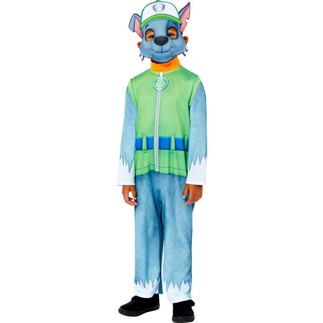 Vibrant Rocky Good costume for kids (4-6 yrs) featuring a jumpsuit and mask, perfect for dress-up fun and adventure.