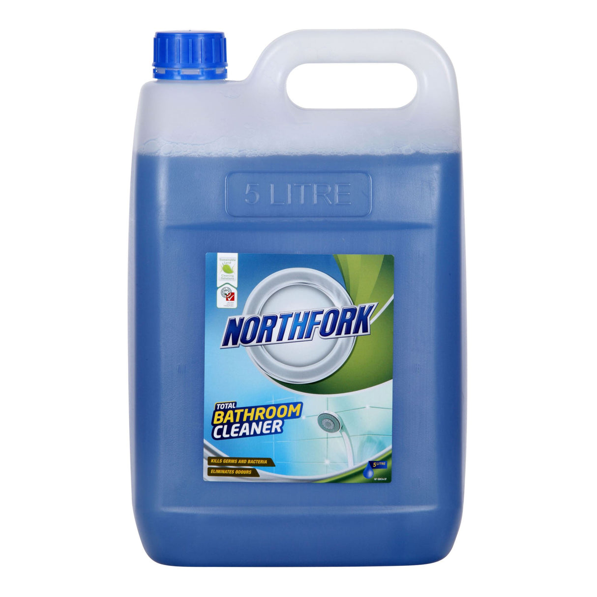 Northfork Geca Total Bathroom Cleaner 5L bottle, eco-friendly and powerful, tackles grime and germs for a hygienic bathroom.