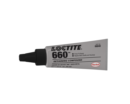 LOCTITE 660 Retaining Compound, 50ml, ideal for bonding cylindrical fittings with excellent gap-filling and high strength.