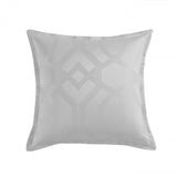 Platinum Seville Silver pillowcase featuring a metallic geometric design for a luxurious bedroom upgrade.