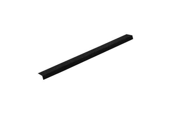Black fibreglass stair nosing, 70x30x730mm, featuring coarse grit for enhanced safety and slip resistance indoors and outdoors.