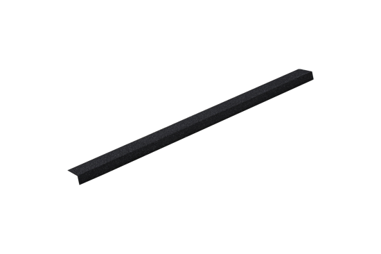 Black fibreglass stair nosing with heavy-duty grit finish, 70 x 30 x 880mm, enhances safety with non-slip surface for stairs.
