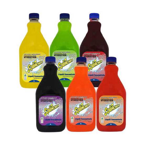 Sqwincher Lemonade Liquid Concentrate in a 2L bottle, designed for optimal hydration and energy replenishment during workouts.