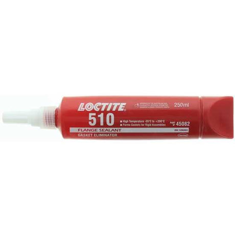 LOCTITE 510 Gasket Eliminator - 250ml, a purple-pink anaerobic sealant for high-temp, reliable gasket sealing in automotive applications.