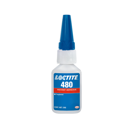 LOCTITE 480 Instant Adhesive in 25ml tube, engineered for strong, flexible bonding of metal, plastic, and rubber applications.