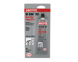 Red silicone sealant tube, LOCTITE SI 596, designed for high-temperature gasketing and sealing with superior flexibility.