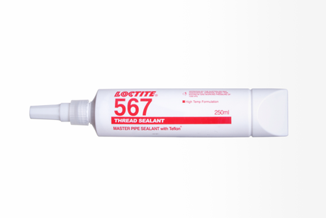 LOCTITE 567 Thread Sealant 250ml, off-white, low-strength, thixotropic sealant for leak-free metal threads.