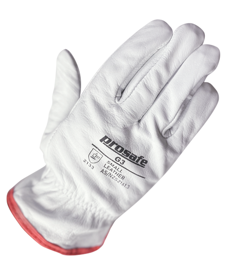 Prosafe G3 Rigger Gloves in Small, durable full-grain leather with elasticised back for comfort and flexibility during tough tasks.
