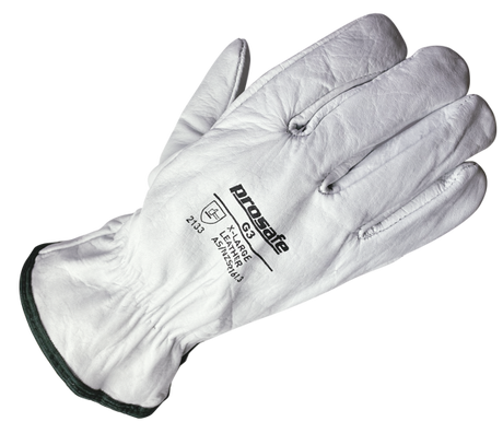 X-Large Prosafe G3 Rigger Gloves made of full-grain leather, featuring an elasticized back and open cuff for comfort and durability.