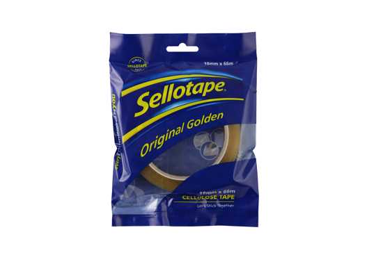 Sellotape Cellulose Office Tape, 18mm x 66m, eco-friendly adhesive for seamless sticking, perfect for home and office use.