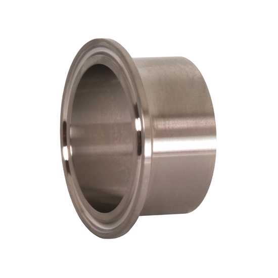 Dixon SS316 long weld ferrule clamp fitting, 3/4", stainless steel, durable for industrial and food processing applications.