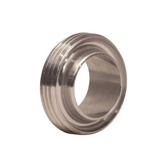 Dixon SS316 15A RJT x Tube OD adaptor, 4", stainless steel, designed for industrial applications including food and beverage.