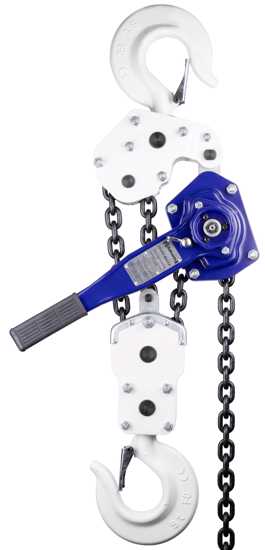 Heavy-duty Bullivants Lever Block 9.0T-1m with enhanced safety features, compact design, and 1.5m lifting height.