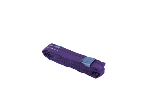 Bullivants Synthetic Round Sling 1T x 1.5m in violet, durable for heavy lifting with test certificate and compliance to safety standards.