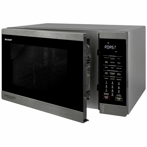 Sharp 1100W Stainless Steel Convection Microwave with 32L capacity, LED display, and versatile cooking options for modern kitchens.