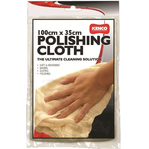 Soft and absorbent 1M Kenco Polishing Cloth for streak-free shine on glass, stainless steel, and wood surfaces.