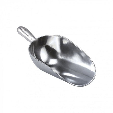 Aluminium scoop with round bottom, 38oz capacity, perfect for measuring ingredients in kitchens by CHEF INOX.