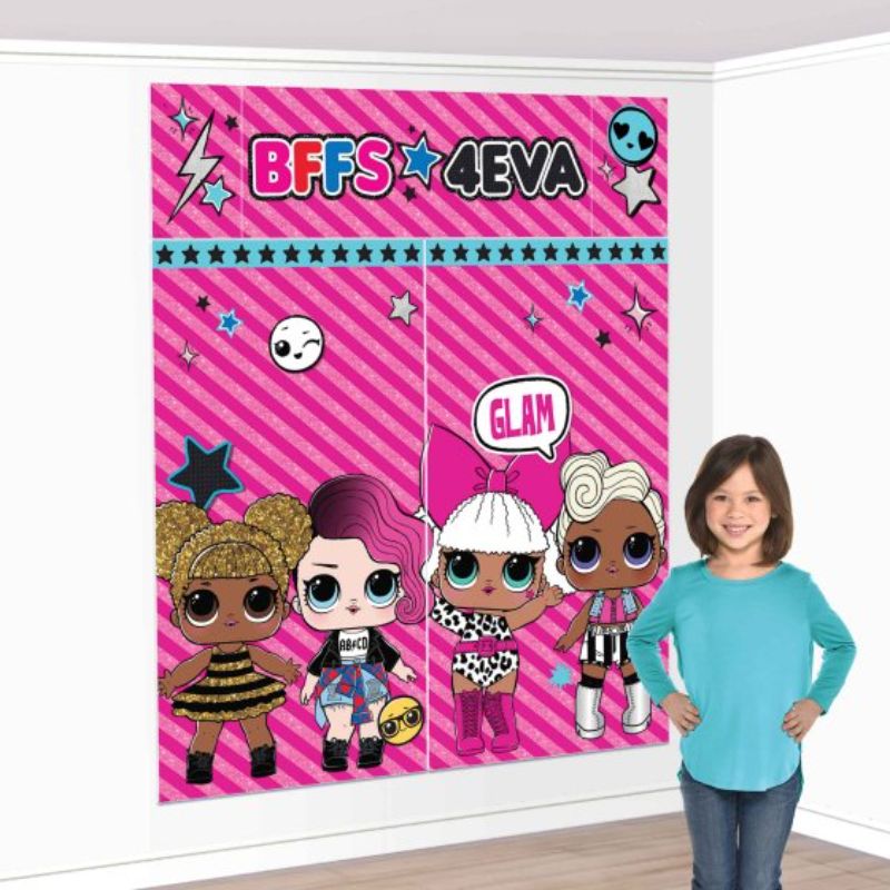 LOL Surprise Together 4EVA Scene Setter Wall Decorating Kit - Set of 5