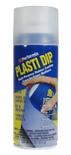 Aerosol can of Performix Plastic Dip in clear, ideal for protective coating with a durable, flexible, and removable rubber finish.