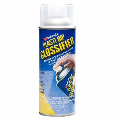 High-gloss Plasti Dip Aerosol Glossifier by Performix for enhancing shine on various surfaces and DIY projects.