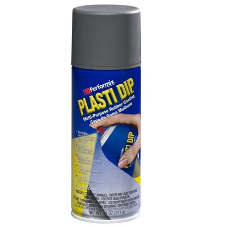 Aerosol can of Performix Plastic Dip in Gun Metal Grey, ideal for flexible, removable, and durable rubber coating projects.