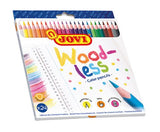 A set of 24 vibrant JOVI Woodless Pencils in triangular shape, perfect for young artists aged 3 and up, offering smooth, mess-free creativity.