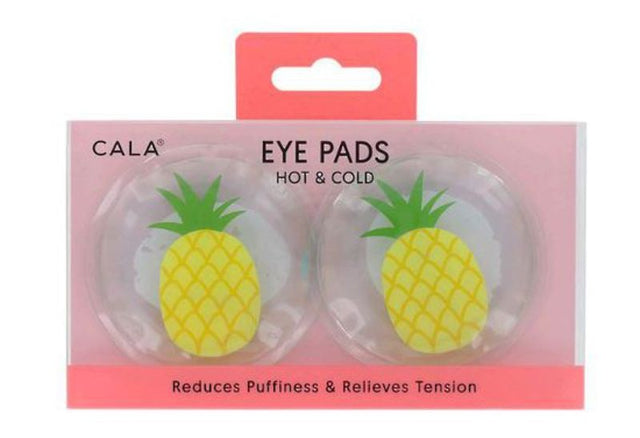 Hot and cold eye pads with a fun pineapple design for soothing tired eyes and reducing puffiness.