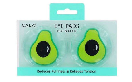 Hot & cold eye pads infused with avocado for reducing puffiness and relieving tension, ideal for home spa treatments.