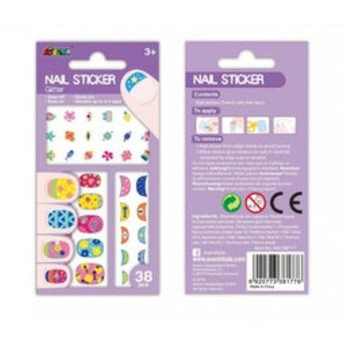Avenir Nail Stickers Glitter Purple