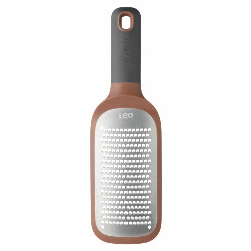 Coarse Paddle Grater by Berghoff with ergonomic handle, non-slip base, sharp blade, and protective cover for easy grating.