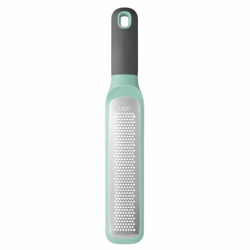 Sharp stainless steel Berghoff Zester & Rasp Grater with ergonomic handle, ideal for zesting citrus, grating cheese, and spices.