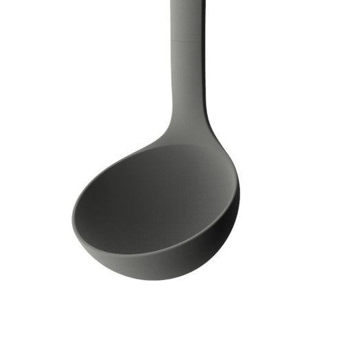 Eco-friendly Berghoff Balance Nylon Ladle (12.5") with soft-touch handle, perfect for serving soups and sauces.