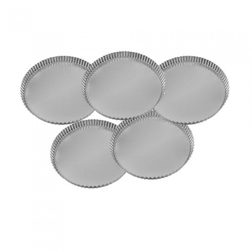 Fluted Guery Quichepan with loose base, 200mm diameter, perfect for easy quiche, tart, or pie baking.