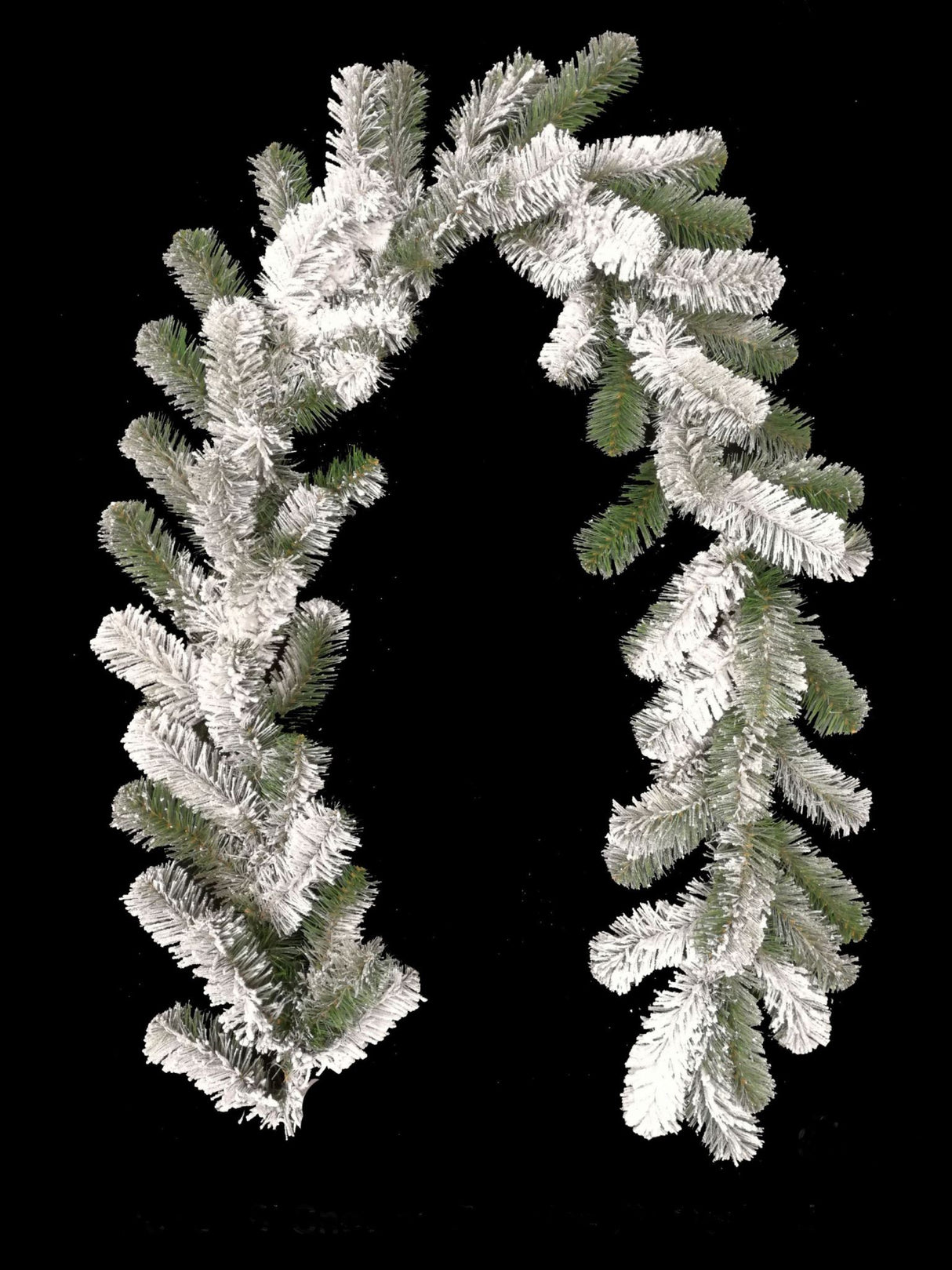 Lifelike 1.8m Snow Douglas Fir garland with realistic snowy foliage, perfect for festive holiday decor or year-round elegance.