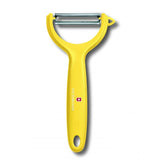 Yellow Victorinox Tomato & Kiwi Peeler with micro serrated double edge and ergonomic handle for effortless peeling.