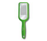 Victorins Fine Edge Grater in green, designed for grating and zesting with slip-resistant feet for safety and ease of use.