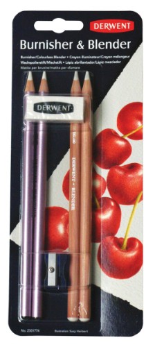 Derwent Blenders & Burnishers set with blending and burnishing tools for seamless, polished artwork transitions.