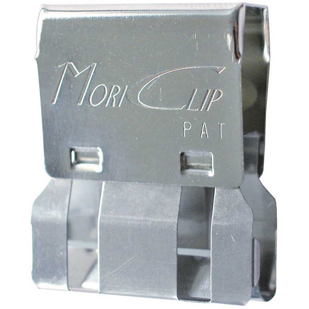 Large silver Carl Mori clips designed for efficient document organization, holding up to 90 sheets with a sleek, durable finish.