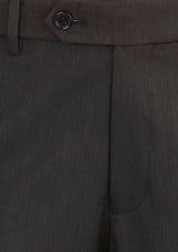 Navy men's flat front dress pants from Biz Collection, featuring a slim fit, stretch waistband, and internal security pocket.