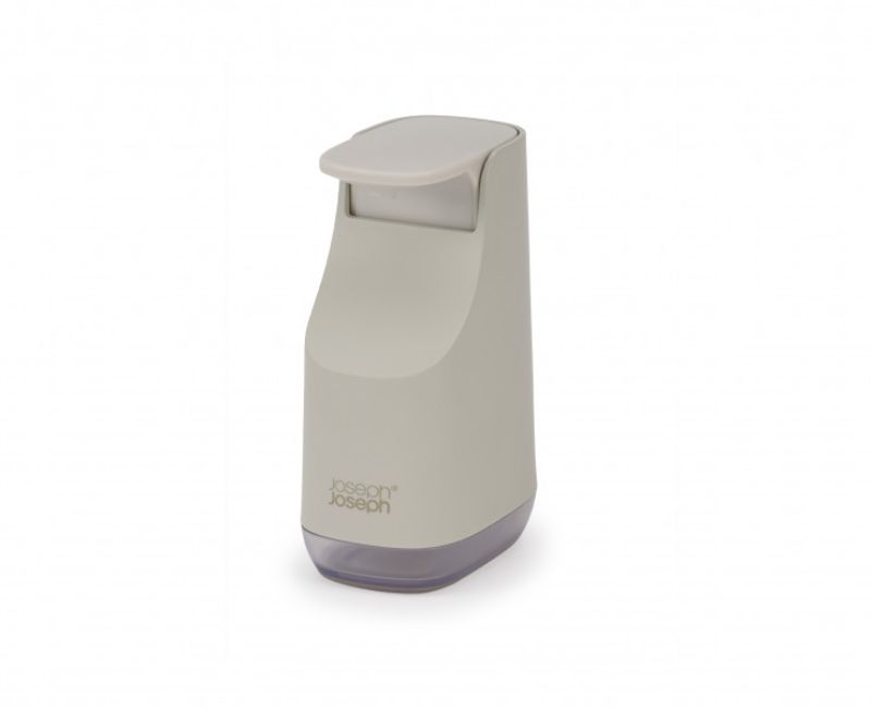 Joseph Joseph Slim Compact Soap Pump with sleek design, fill-level window, and non-drip nozzle for stylish, efficient dispensing.