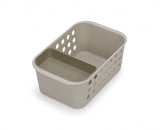 Joseph Joseph EasyStore Bathroom Storage Basket with ventilated sides, moveable tray, perfect for organizing grooming essentials.