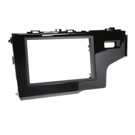 AERPRO Facia Double Din for Honda Jazz, 2014+, sleek piano black finish, perfect fit for aftermarket stereo installation.